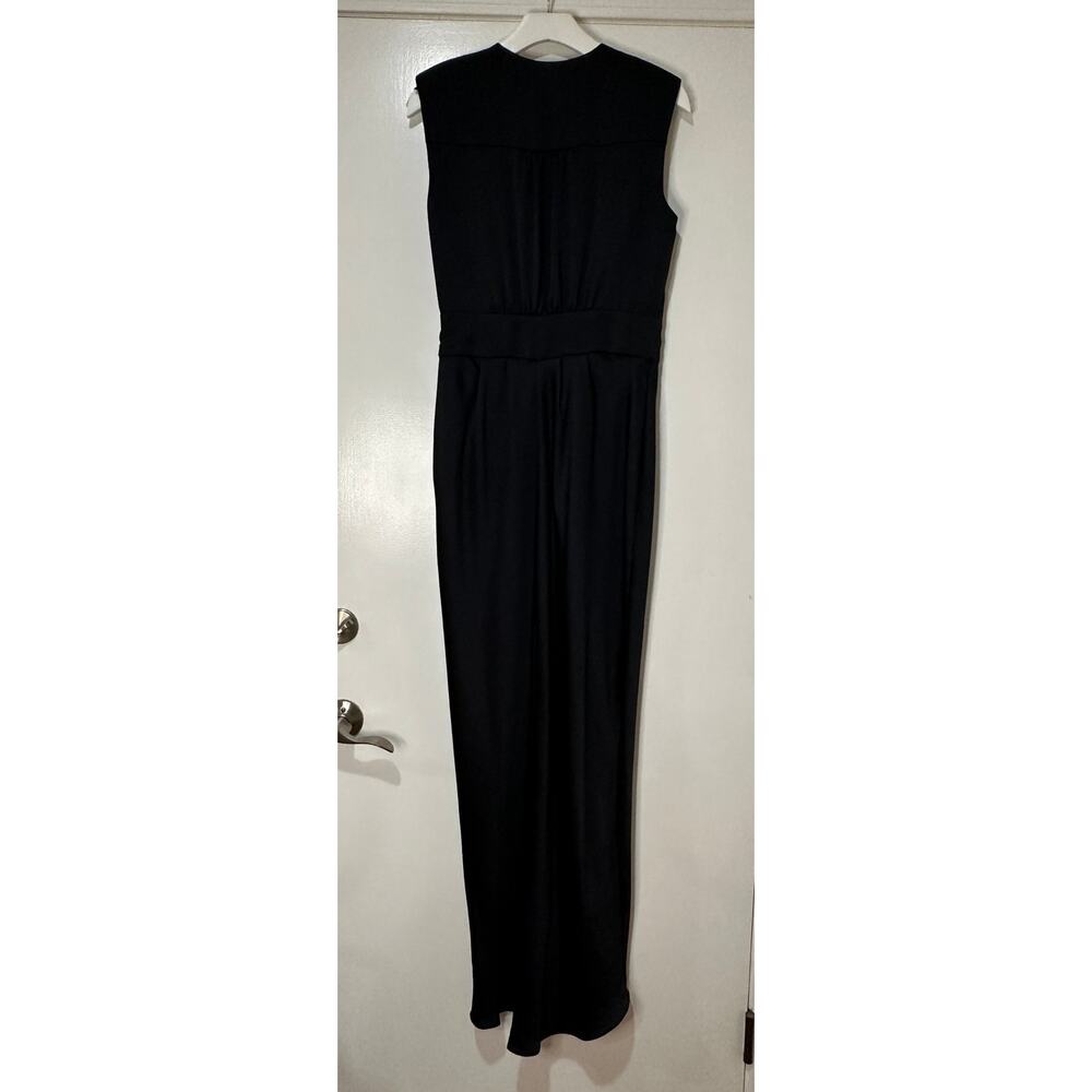 Ramy Brook Quinn Plunge-Neck Gown Dress Black Size 10 NWT Bold Front Slit - Picture 9 of 14